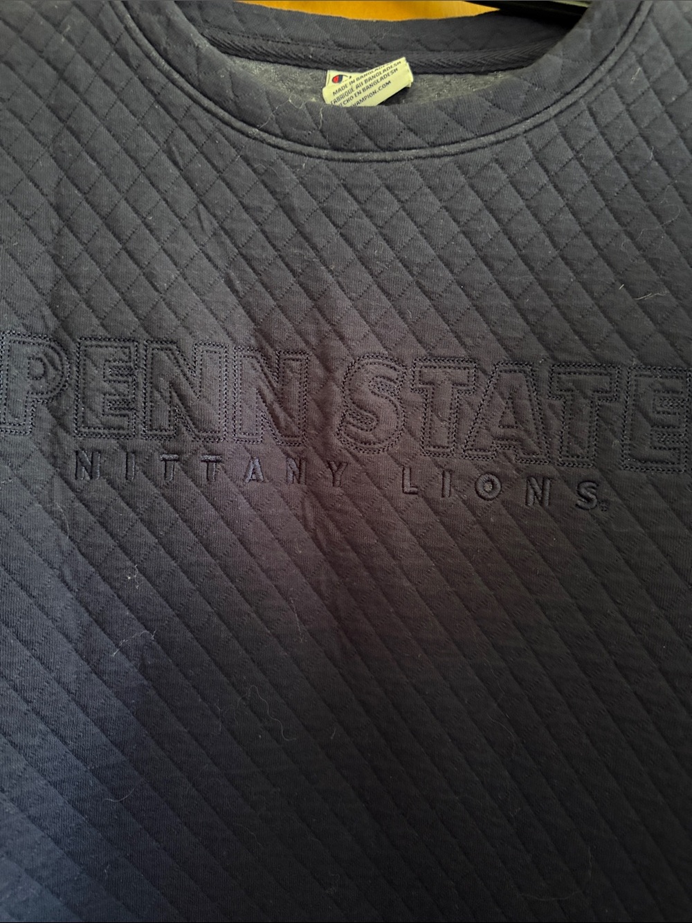Women’s Champion Penn State quilted sweatshirt